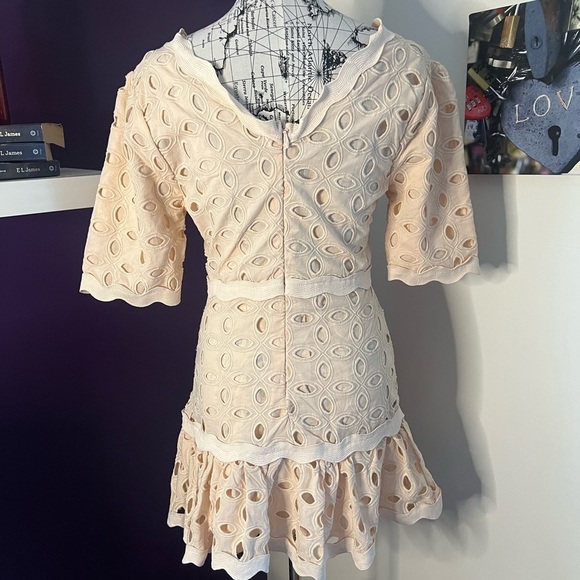 Just Me Pale Pink Gia Eyelet Dress NWT - Picture 6 of 11